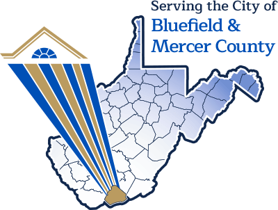 Map showing the location of Bluefield in West Virginia.